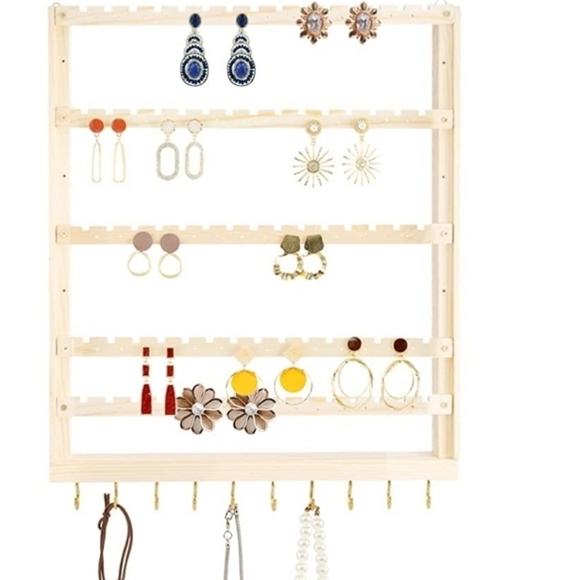 Amazon Storage & Organization Adjustable Wooden Hanging Jewelry